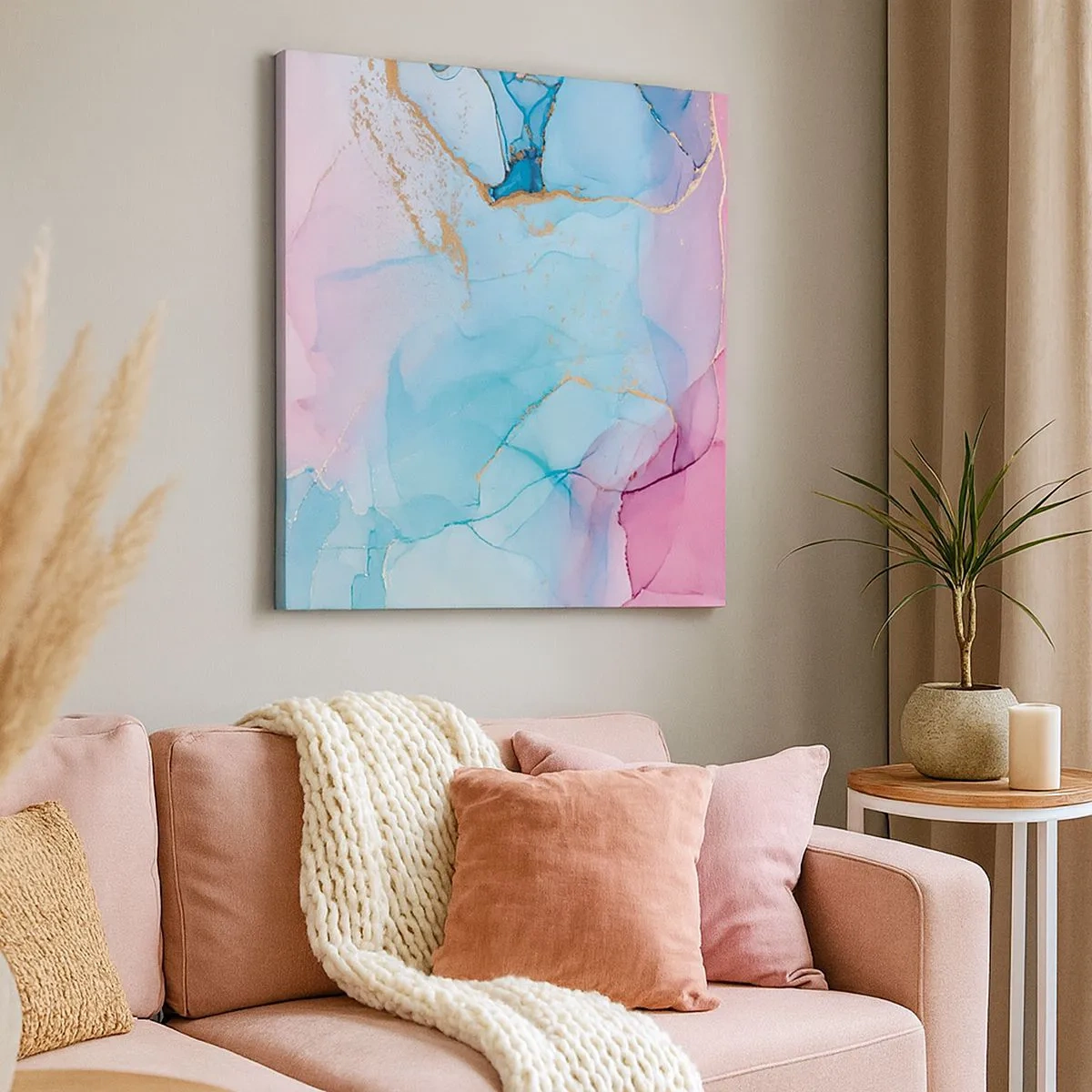 Quadro em tela - Encontro e difusão - 30x30 cm