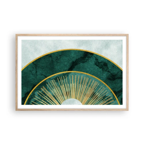 Pôster com moldura de carvalho claro - Outro sistema solar - 91x61 cm