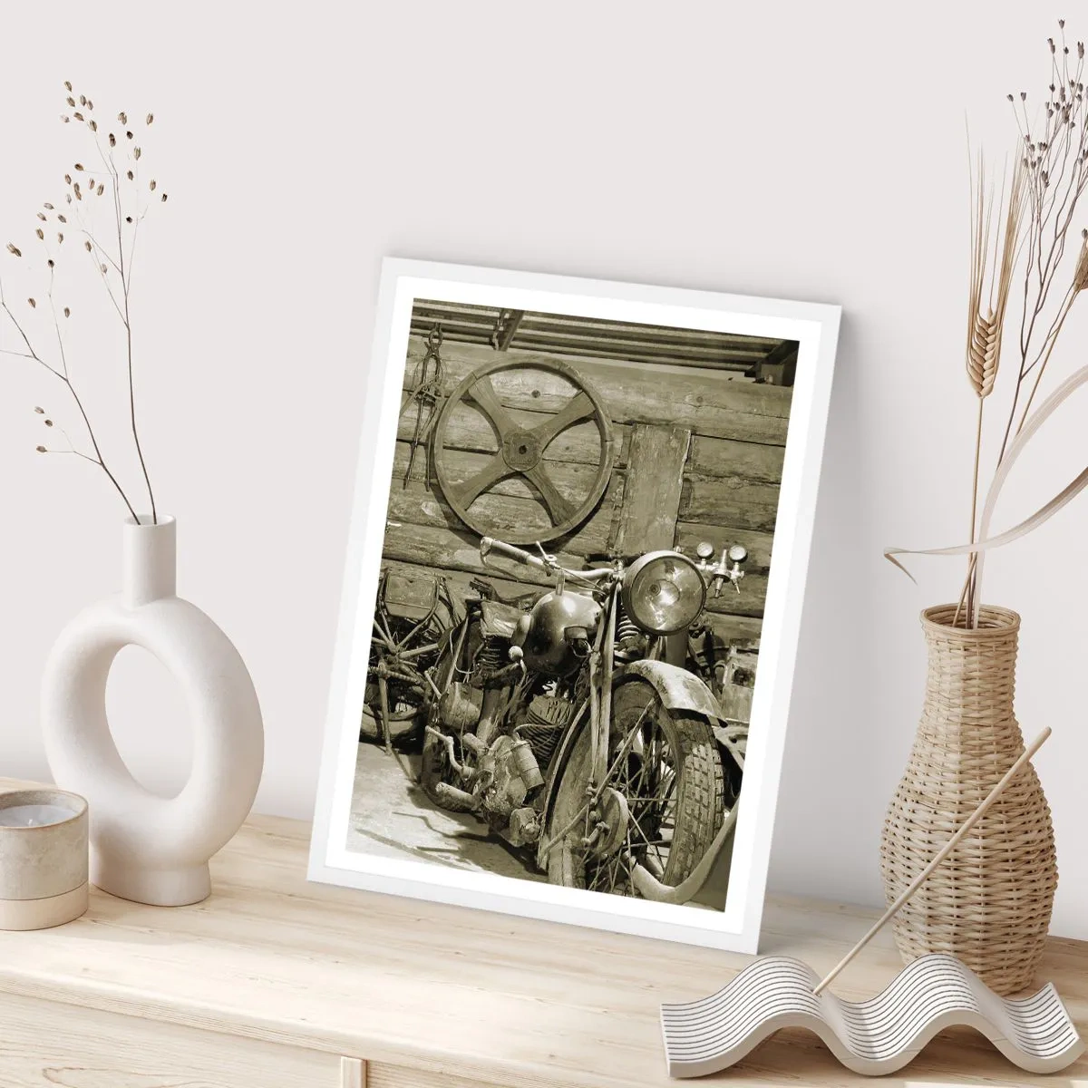 Pôster em moldura branca - No depósito do tio Jorge - 61x91 cm