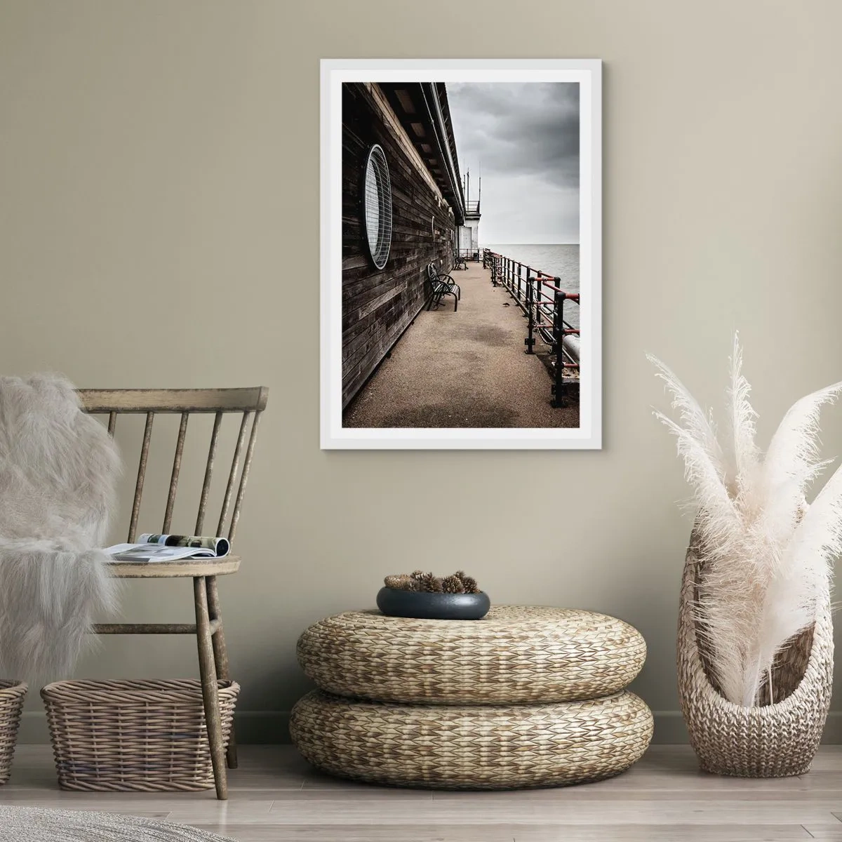 Pôster em moldura branca - O tempo parou - 61x91 cm