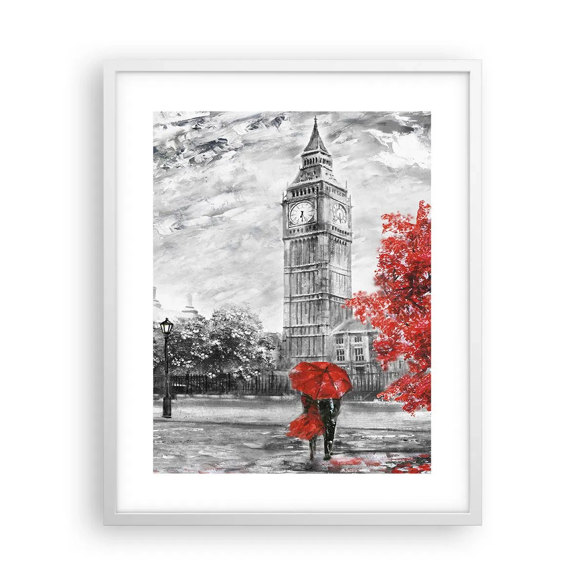 Pôster em moldura branca - Um dia emocionante - 40x50 cm