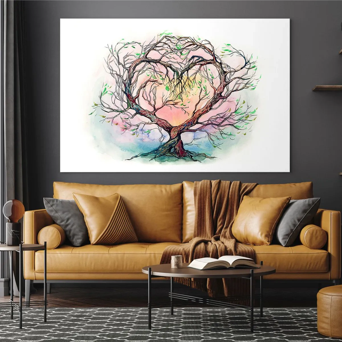 Quadro em vidro - Juntos contra os vendavais - 120x80 cm