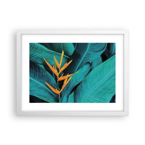 Pôster em moldura branca - Flor do Éden - 40x30 cm