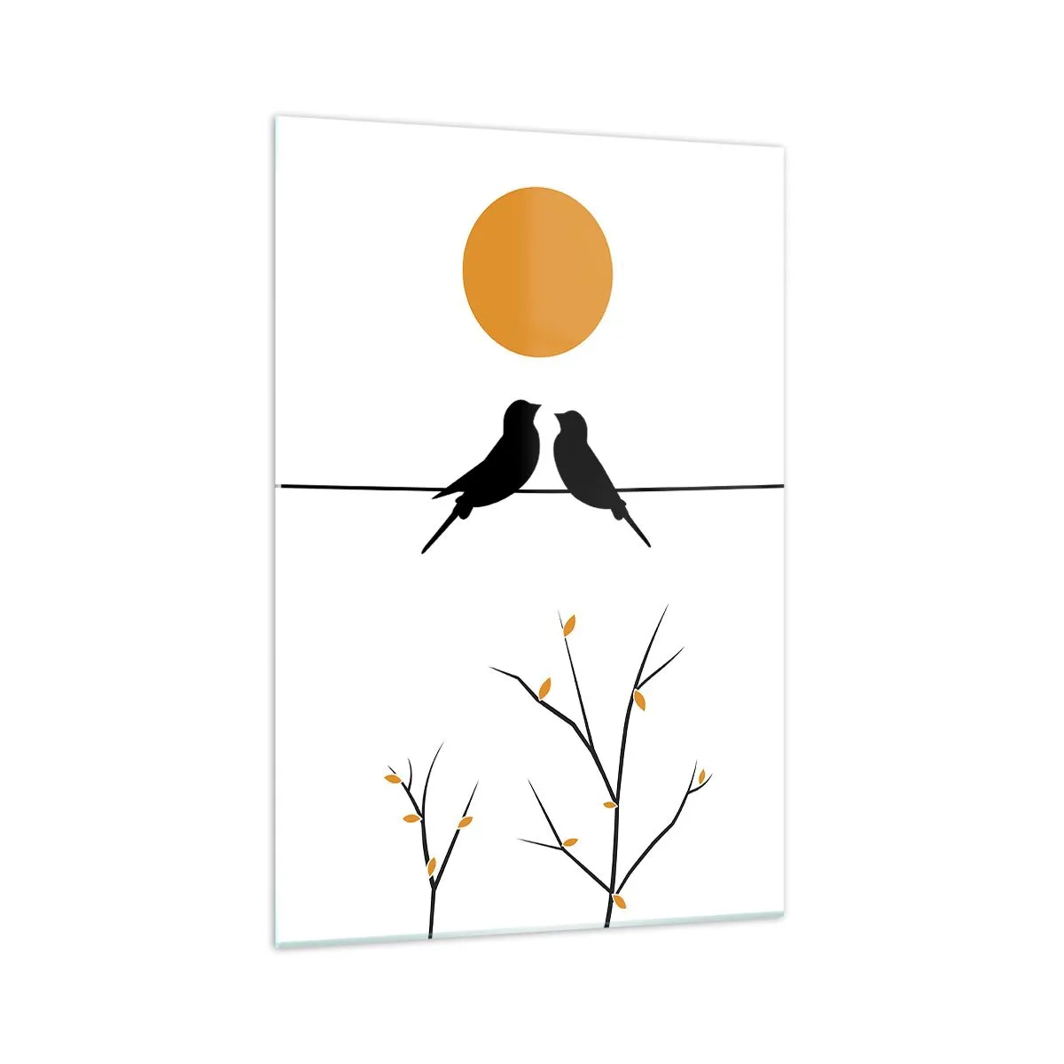 Quadro em vidro - A noite dos rouxinóis - 70x100 cm