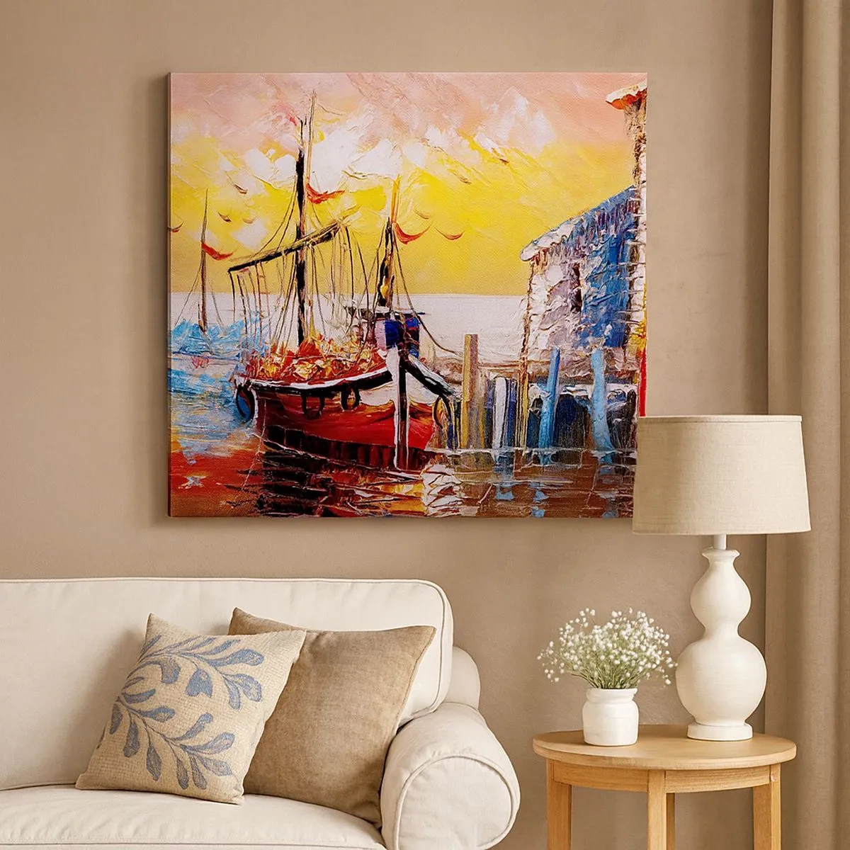 Quadro em tela - Feliz retorno - 30x30 cm