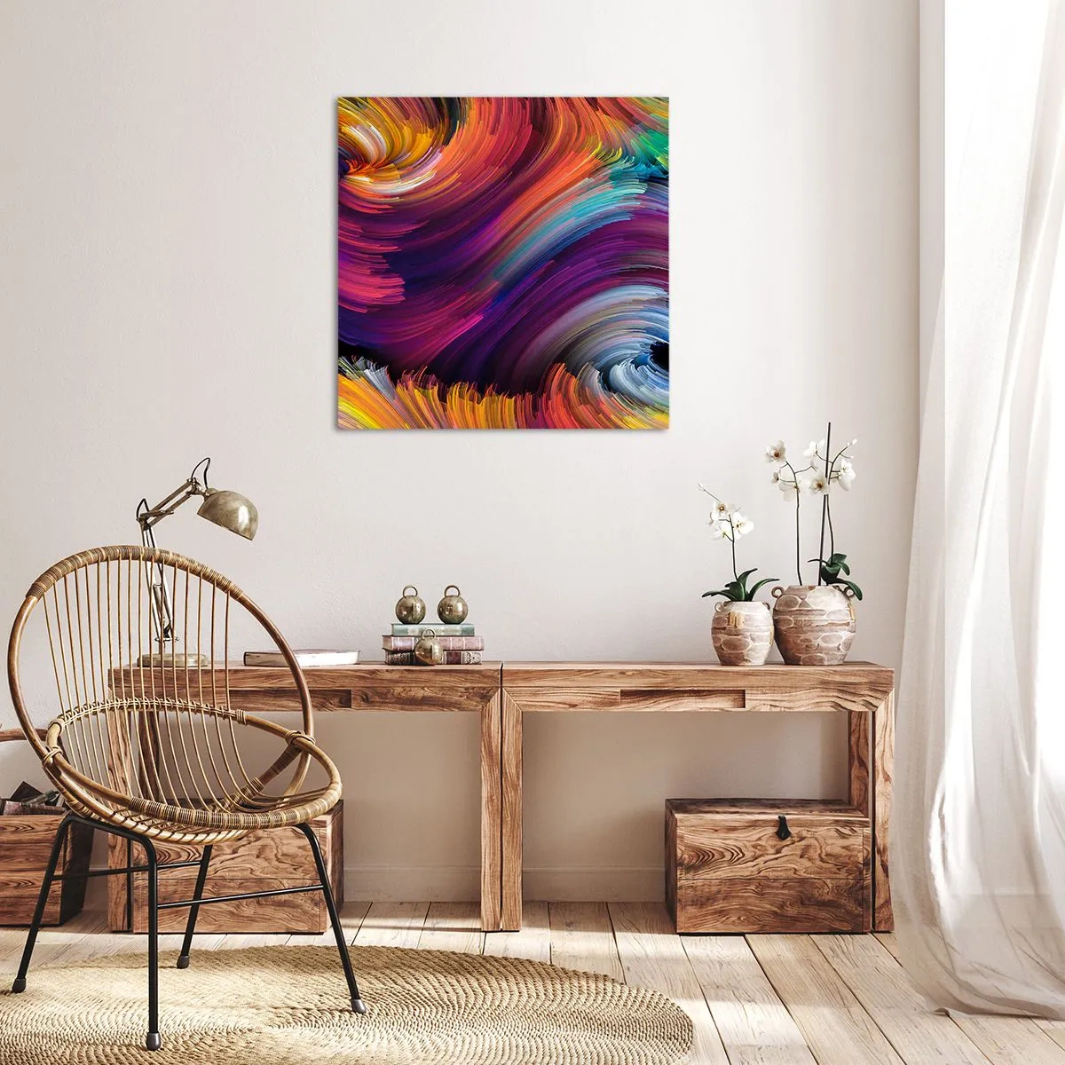 Quadro em tela - O início de um novo mundo - 60x60 cm