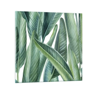 Quadro em vidro - O próprio verde - 70x70 cm