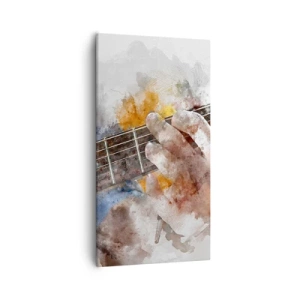 Quadro em tela - Poesia entre as cordas - 55x100 cm