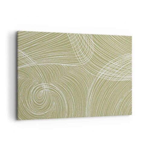 Quadro em tela - Abstração intrincada em branco - 120x80 cm