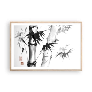 Pôster com moldura de carvalho claro - Foco no Oriente - 91x61 cm