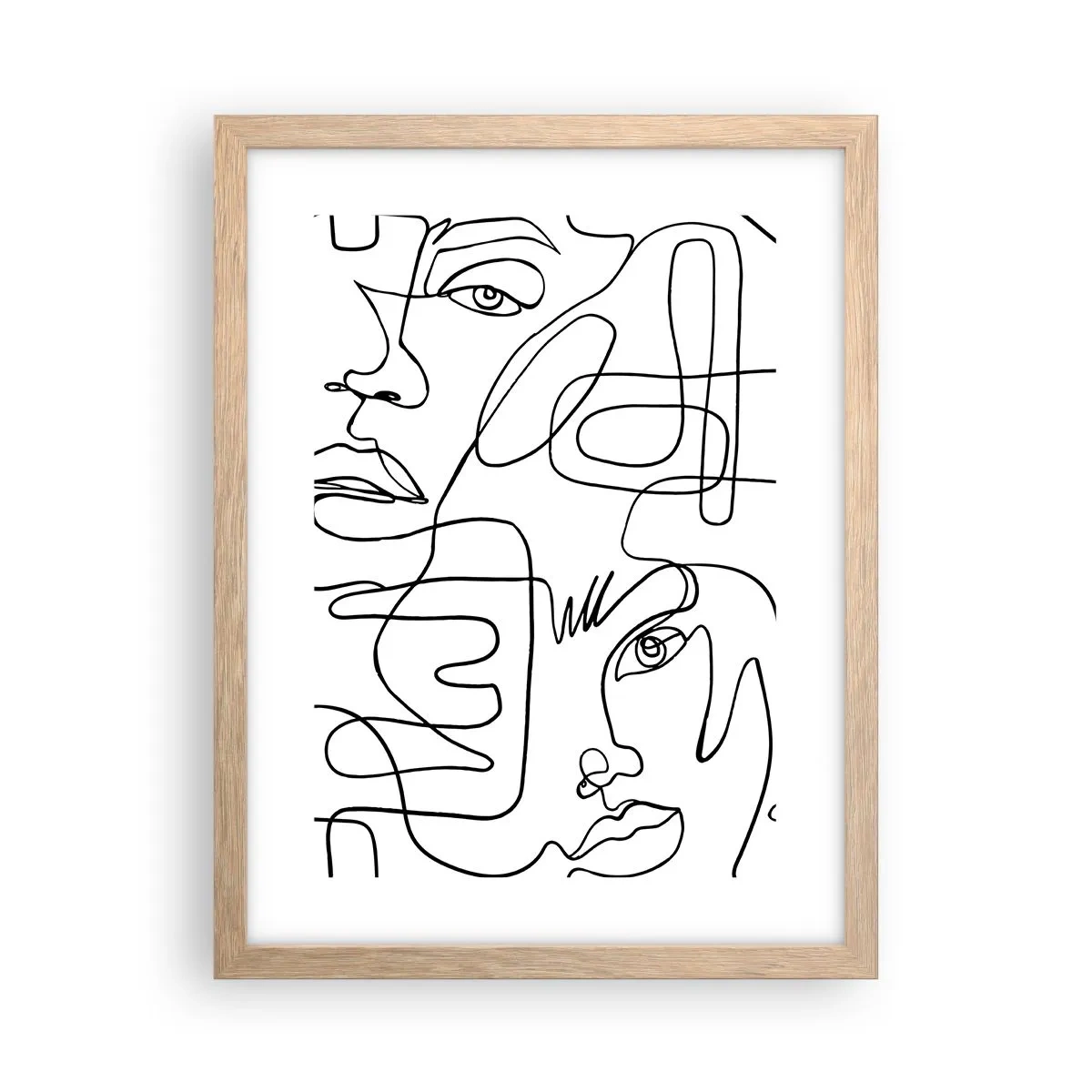 Pôster com moldura de carvalho claro - Em emoções emaranhadas - 30x40 cm