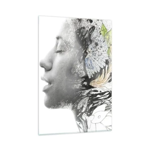 Quadro em vidro - Imersa na natureza - 80x120 cm