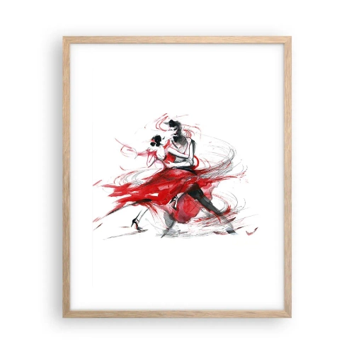 Pôster com moldura de carvalho claro - Tango - o ritmo da paixão - 40x50 cm