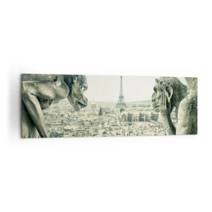 Quadro em tela - Conversas parisienses - 160x50 cm