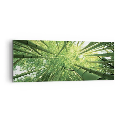 Quadro em tela - Em um bosque de bambu - 140x50 cm