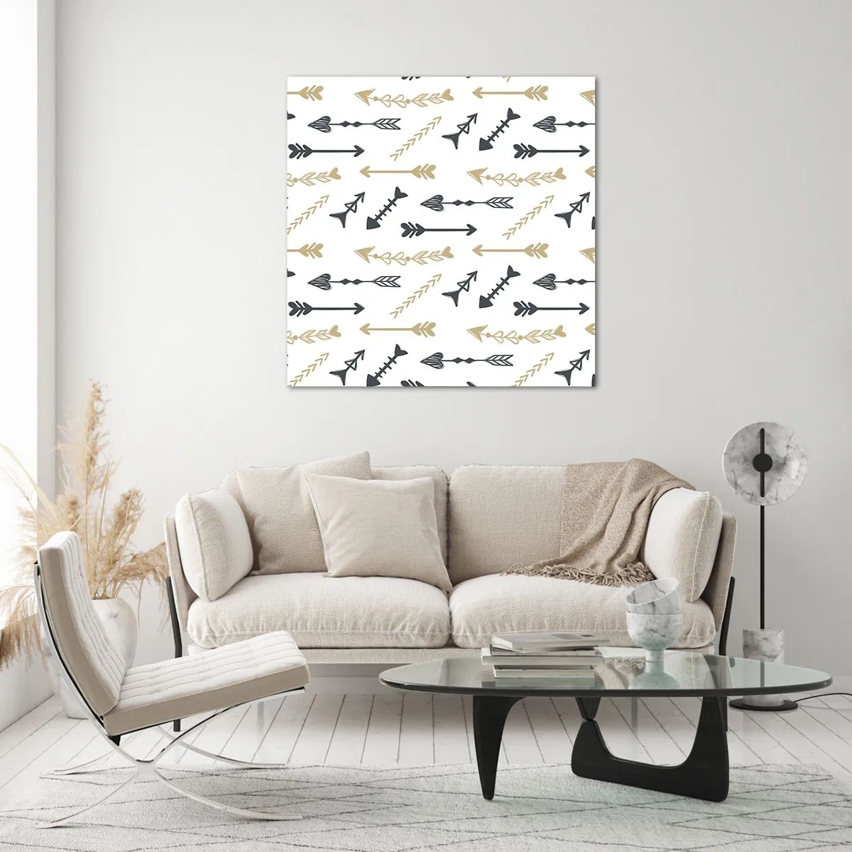 Quadro em vidro - O sonho do arqueiro - 70x70 cm