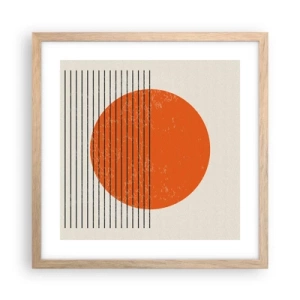 Pôster com moldura de carvalho claro - Sempre sol - 40x40 cm