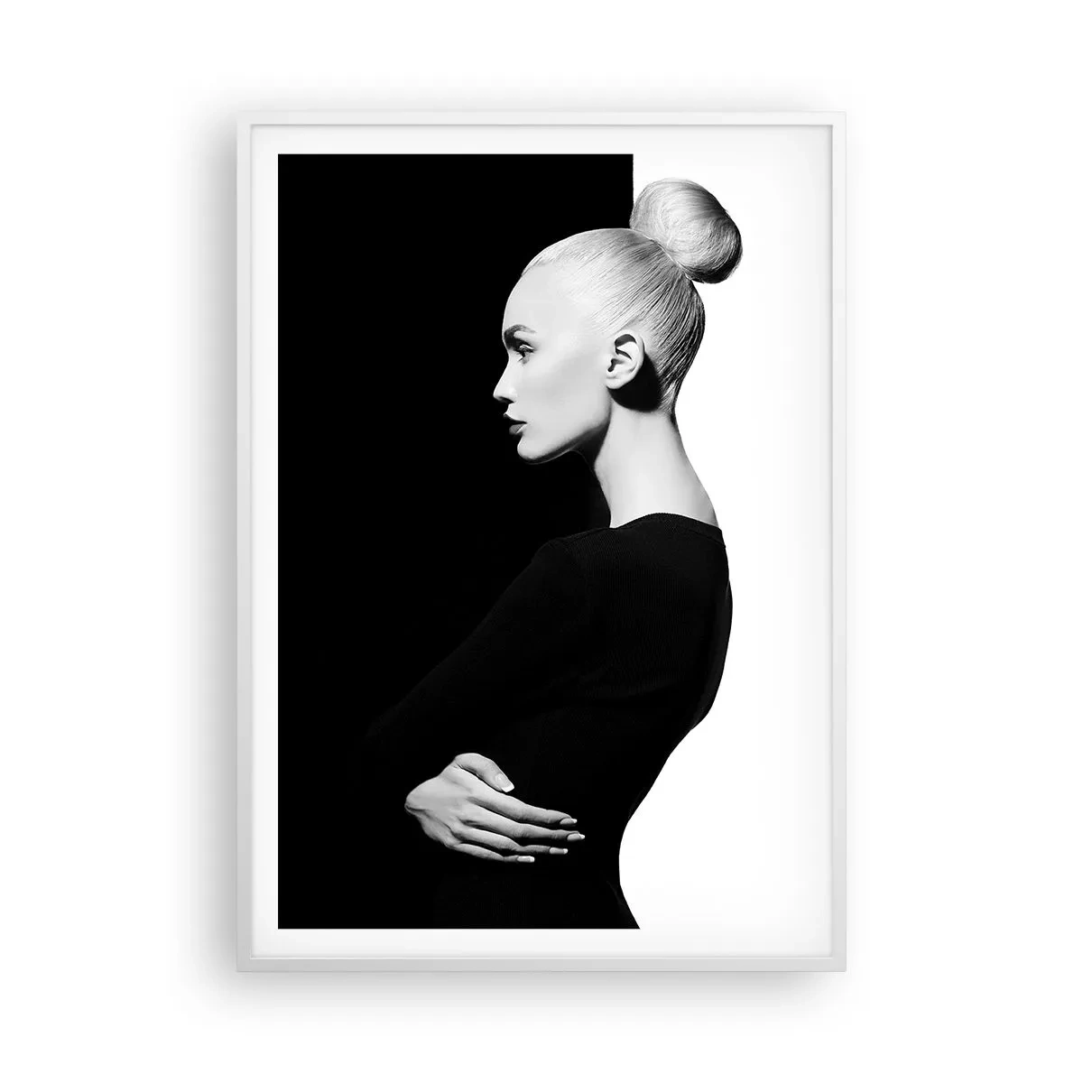 Pôster em moldura branca - Simplesmente mulher - 70x100 cm
