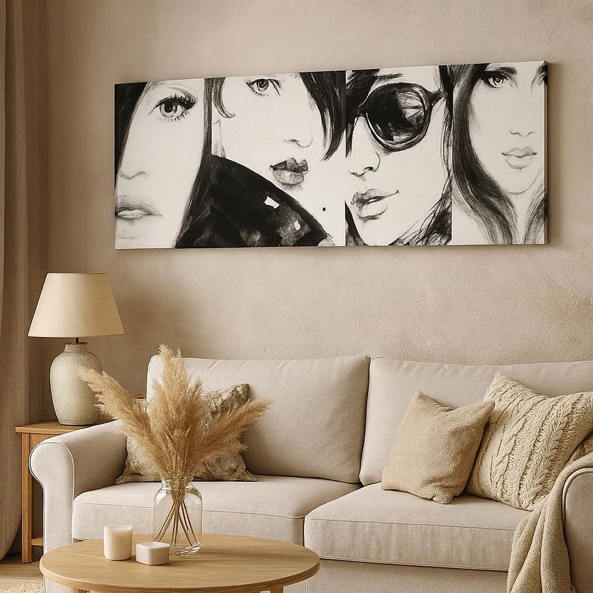 Quadro em tela - Beleza multiplicada - 100x40 cm