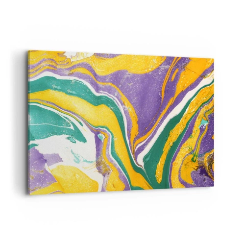Quadro em tela - Ondas de cor - 100x70 cm