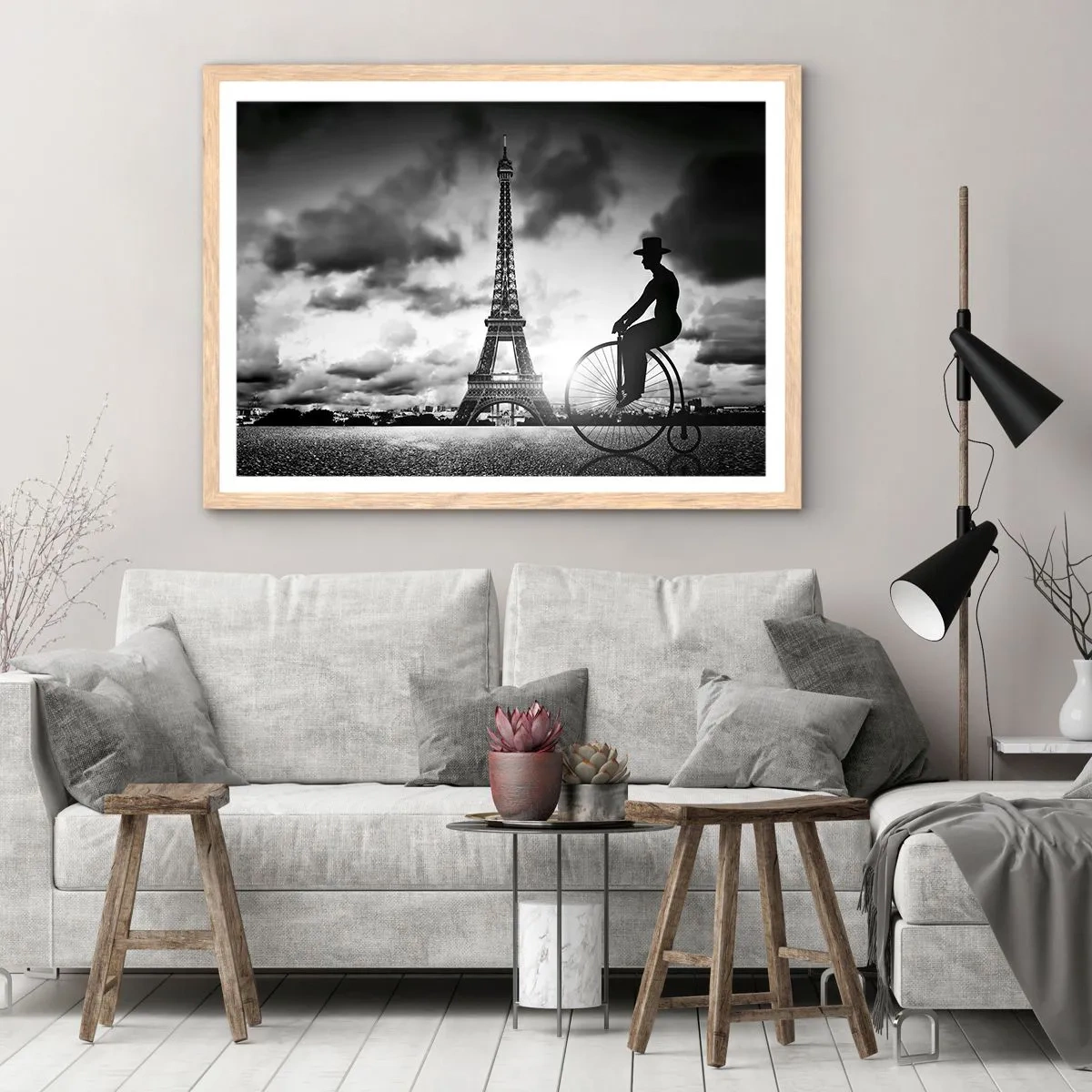 Pôster com moldura de carvalho claro - Saudades da Belle Époque - 40x30 cm