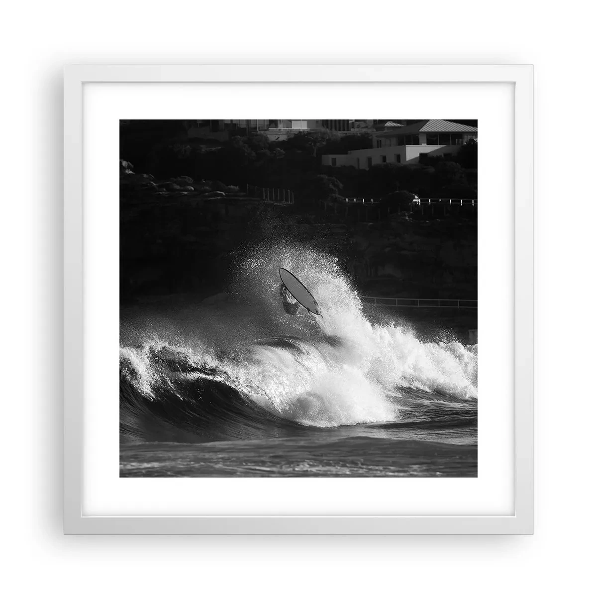 Pôster em moldura branca - Desafio aceito! - 40x40 cm