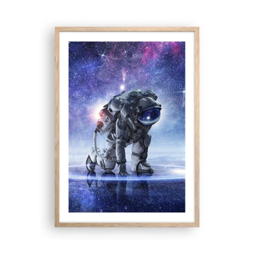 Pôster com moldura de carvalho claro - Céu estrelado acima de mim - 50x70 cm
