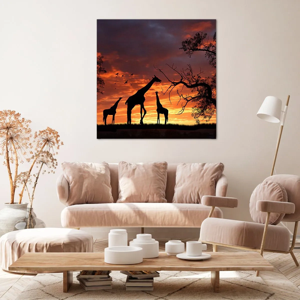 Quadro em tela - Um pequeno jantar com seus entes queridos - 40x40 cm