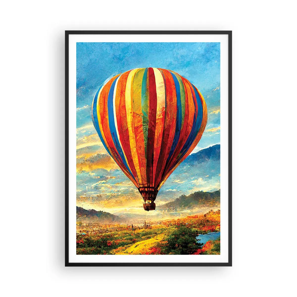 Pôster com moldura preta - Com silêncio enxergas mais - 70x100 cm