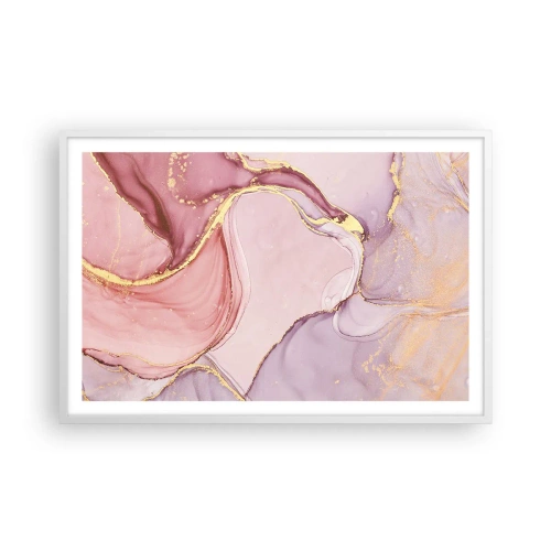 Pôster em moldura branca - Carícia das cores - 91x61 cm