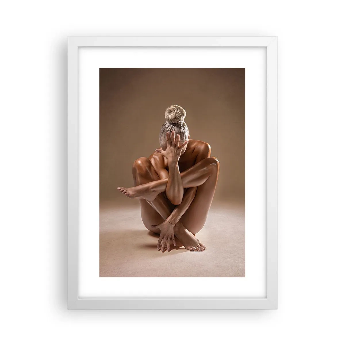 Pôster em moldura branca - Unidade de corpo e alma - 30x40 cm