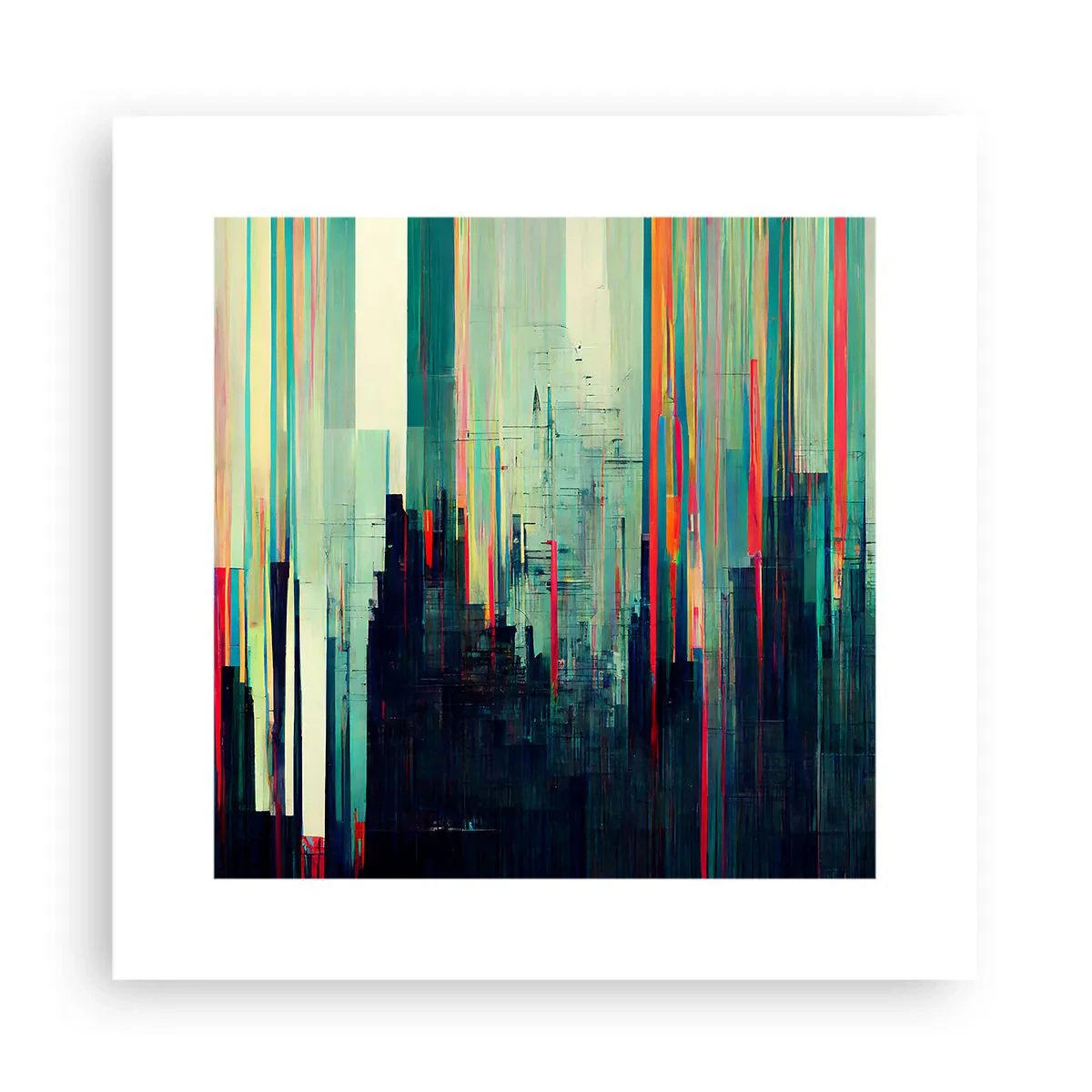 Pôster - Cidade futurista - 30x30 cm
