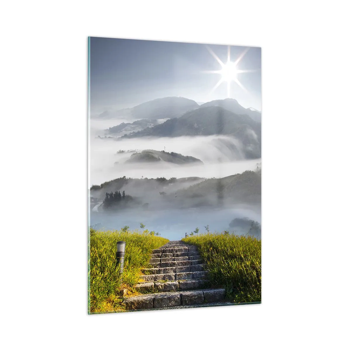 Quadro em vidro - Em direcção às nuvens - 50x70 cm