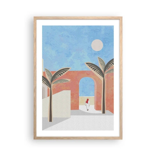 Pôster com moldura de carvalho claro - Dia árabe - 50x70 cm