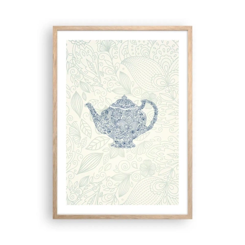 Pôster com moldura de carvalho claro - Chás de charme - 50x70 cm