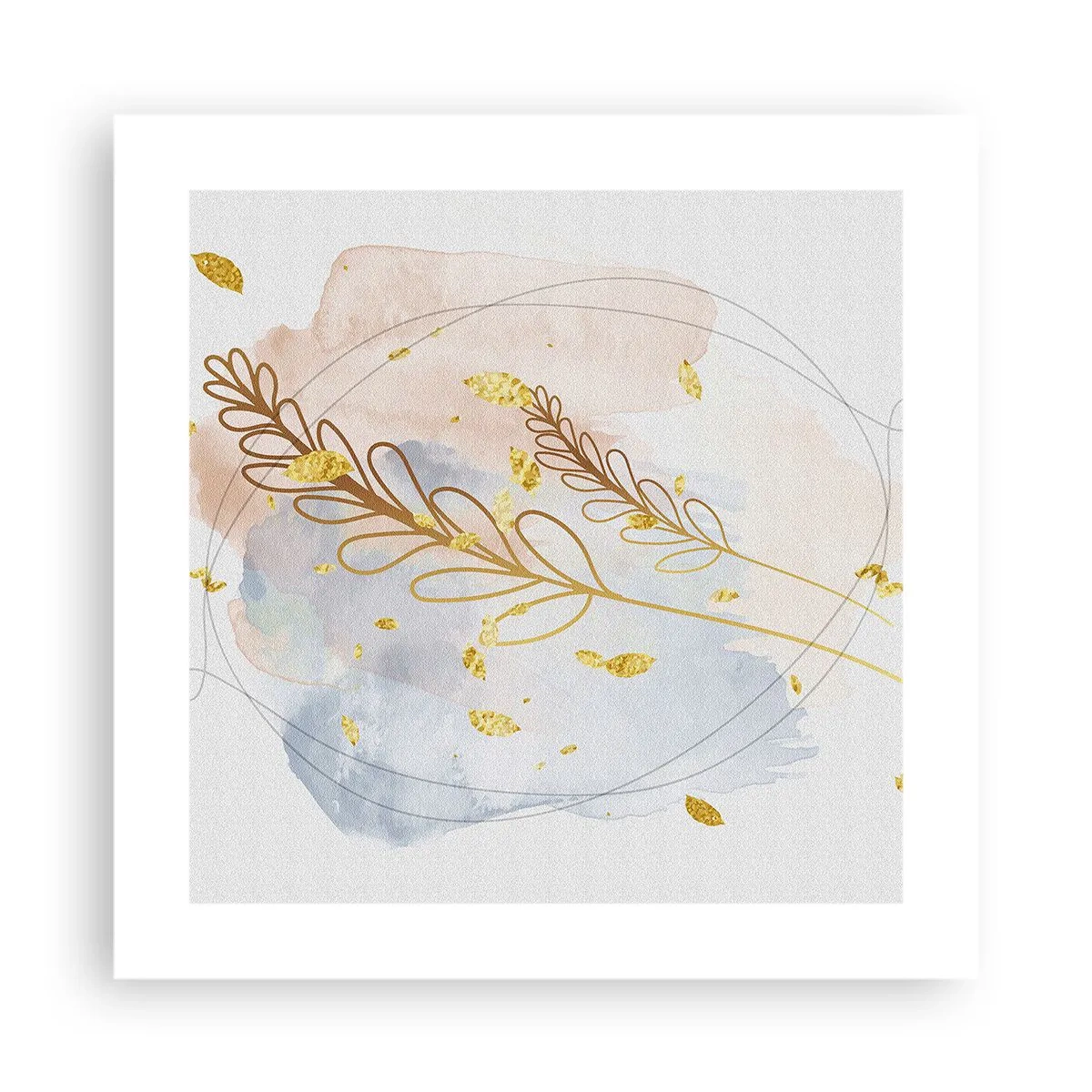 Pôster - Explosão dourada - 40x40 cm