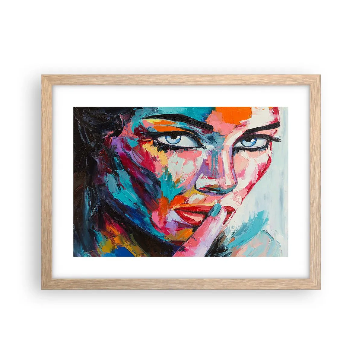 Pôster com moldura de carvalho claro - O nosso primeiro segredo - 40x30 cm