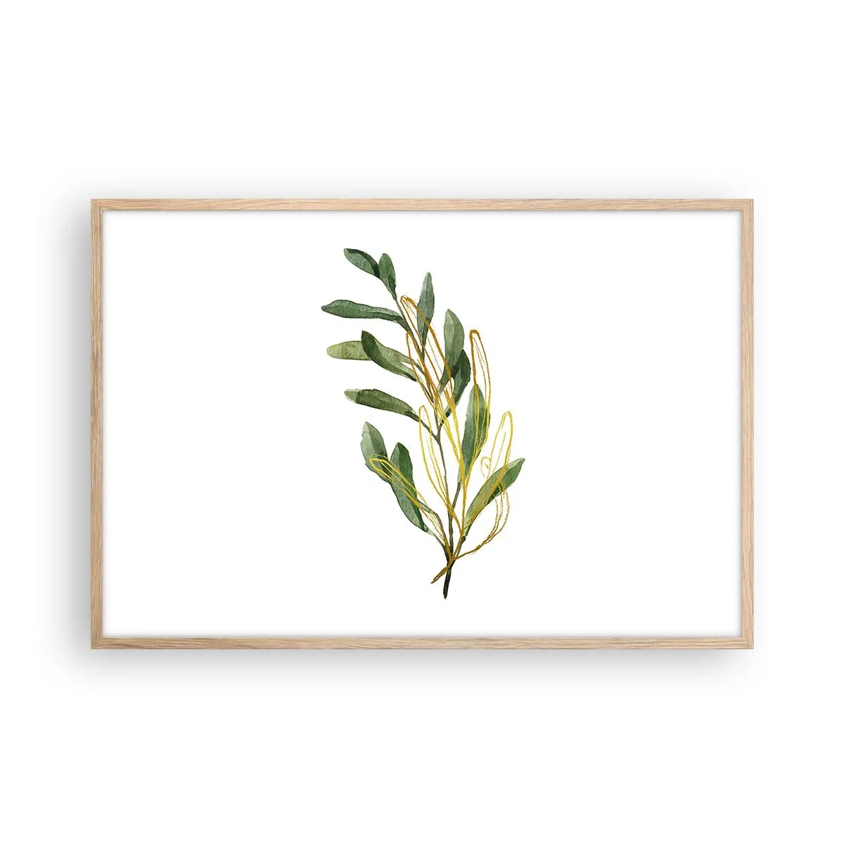 Pôster com moldura de carvalho claro - Tudo que é bom - 91x61 cm