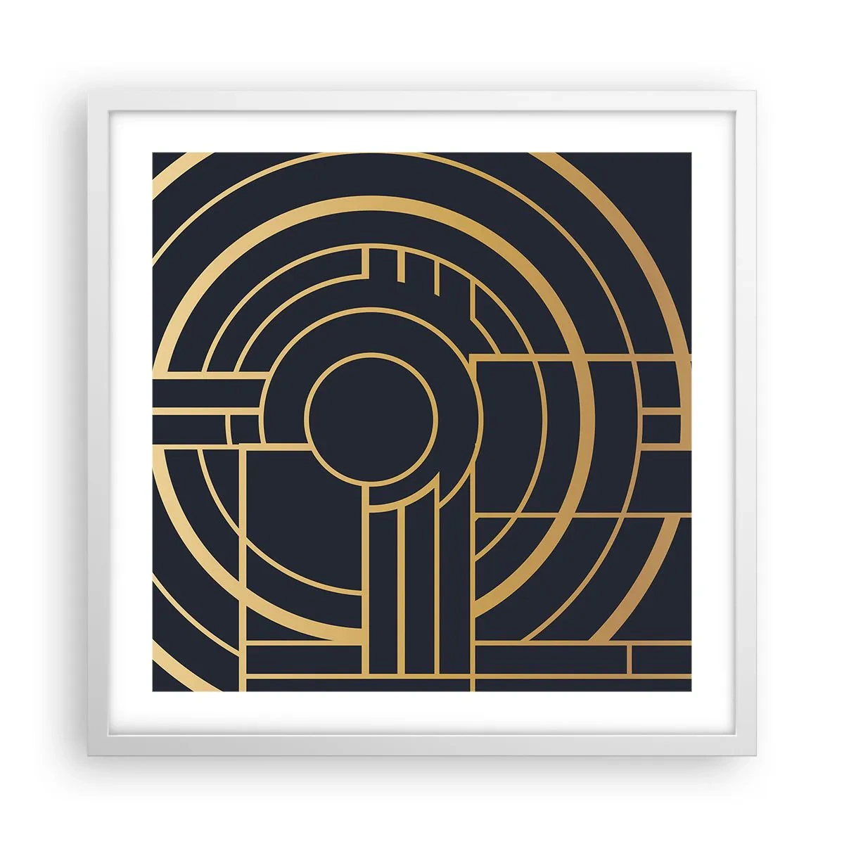 Pôster em moldura branca - Rotação das coisas - 50x50 cm