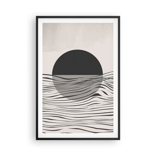 Pôster com moldura preta - Composição da metade - 61x91 cm