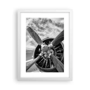 Pôster em moldura branca - O conquistador dos céus - 30x40 cm