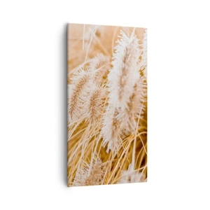 Quadro em tela - O murmúrio dourado das plantas - 55x100 cm