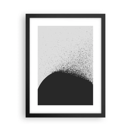 Pôster com moldura preta - Movimento das moléculas - 30x40 cm