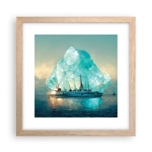 Pôster com moldura de carvalho claro - Diamante Ártico - 30x30 cm
