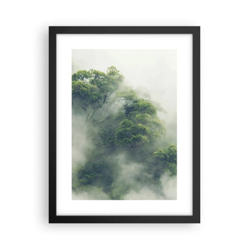 Pôster com moldura preta - Envolto em neblina - 30x40 cm