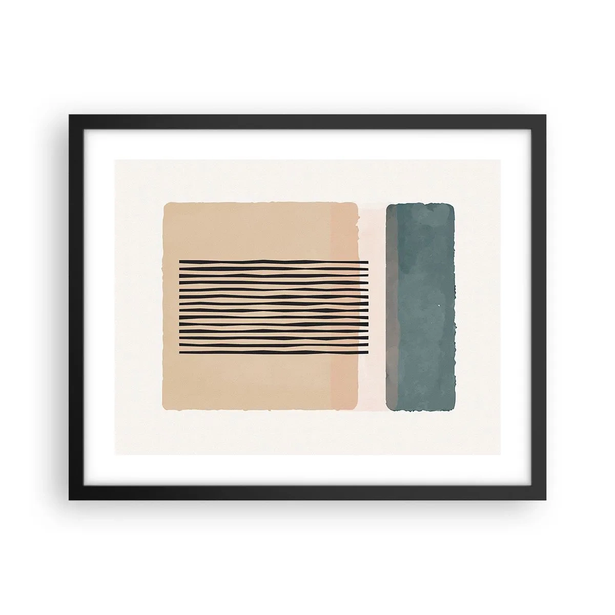 Pôster com moldura preta - Está tudo bem - 50x40 cm