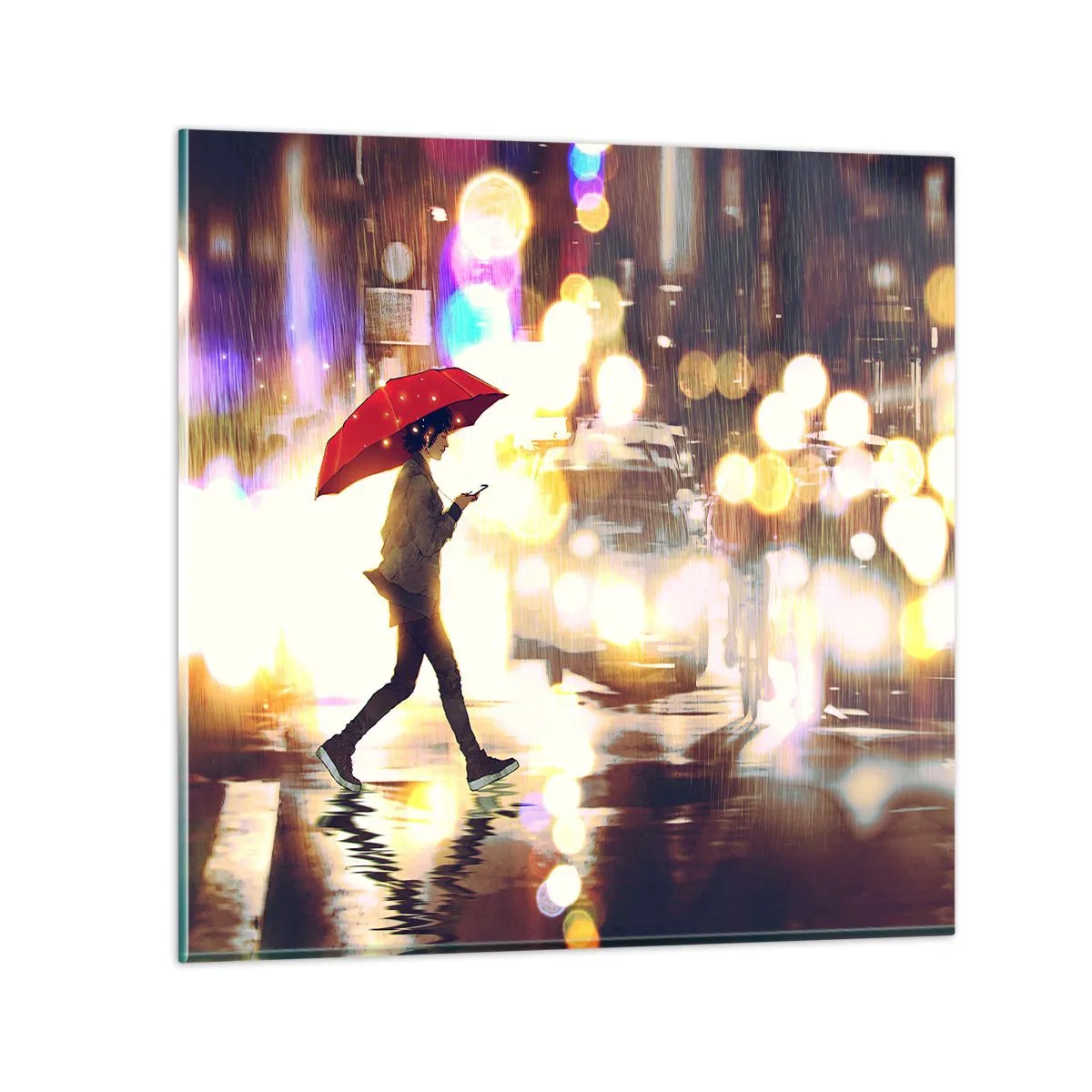 Quadro em vidro - Apesar de tudo, ensolarado - 30x30 cm