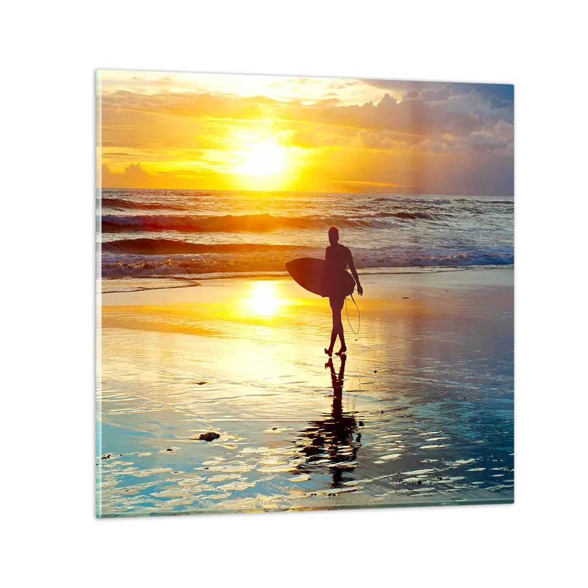 Quadro em vidro - O Retorno do Guerreiro - 40x40 cm