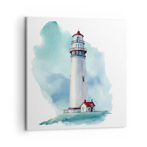 Quadro em tela - A gentil irmã do azul - 50x50 cm