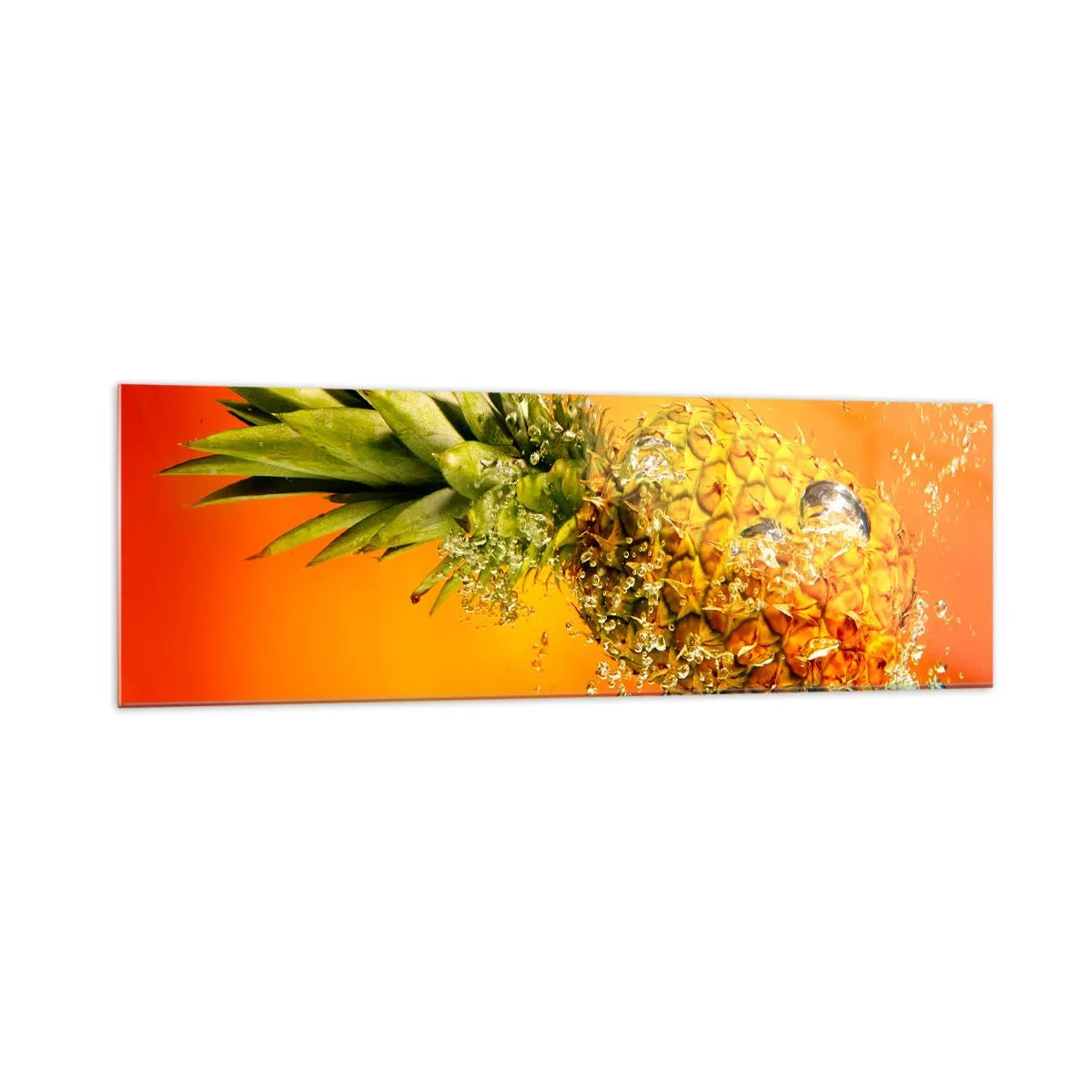 Quadro em vidro - Frescor suculento tropical - 160x50 cm
